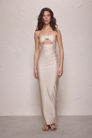 Emeline Maxi Dress-Macadamia-XS