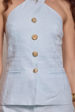 Mia Top-Aqua Blue-XS