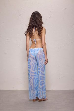 Calia Pants-Aqua Flower Print-XS
