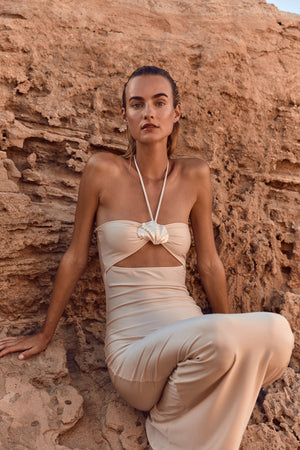Emeline Maxi Dress-Macadamia-XS