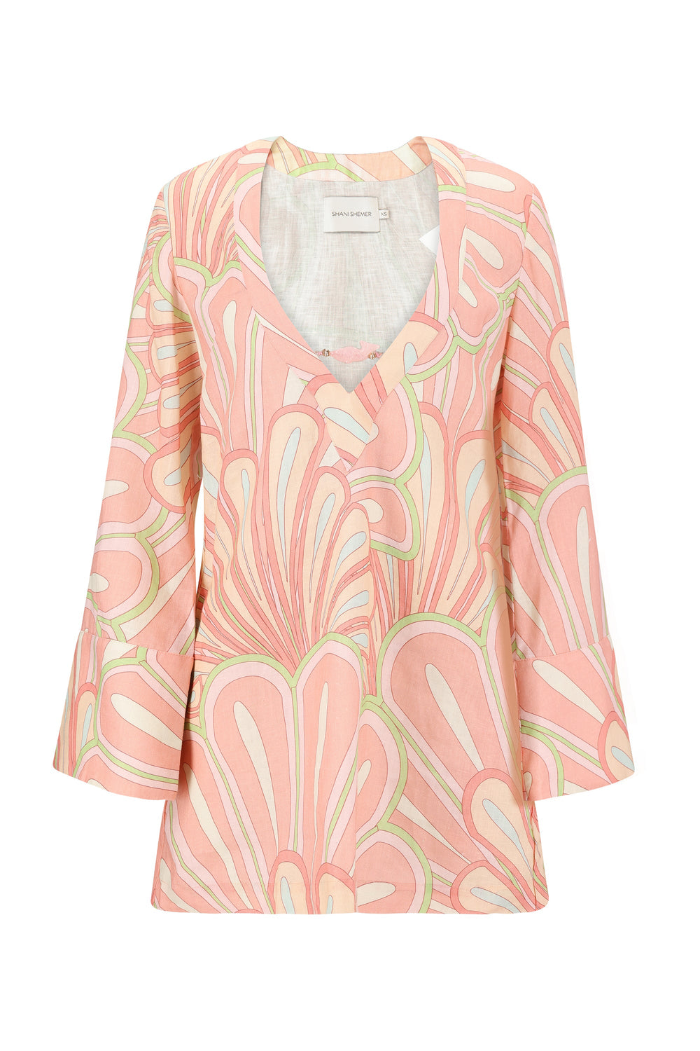 Valerie Kaftan-Pink Flower Print-XS