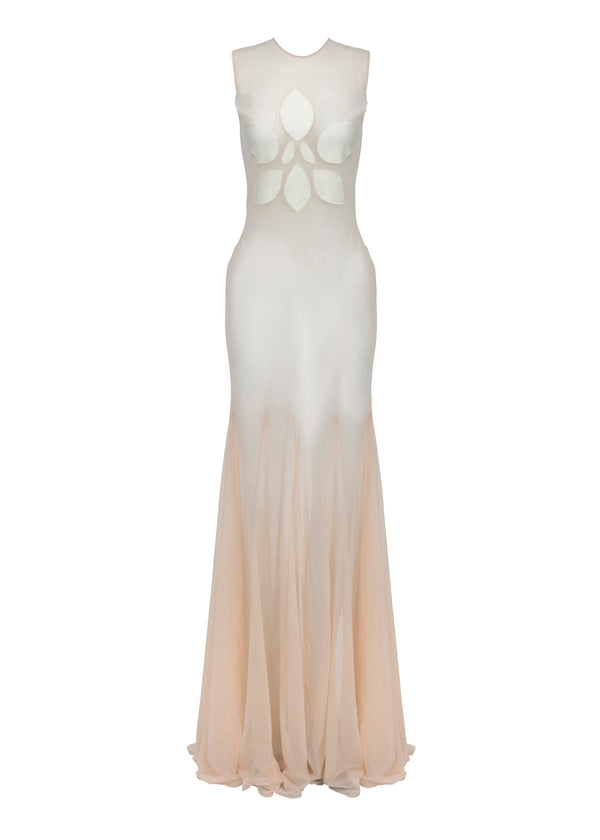 Orchid Maxi Dress-Cream-XS